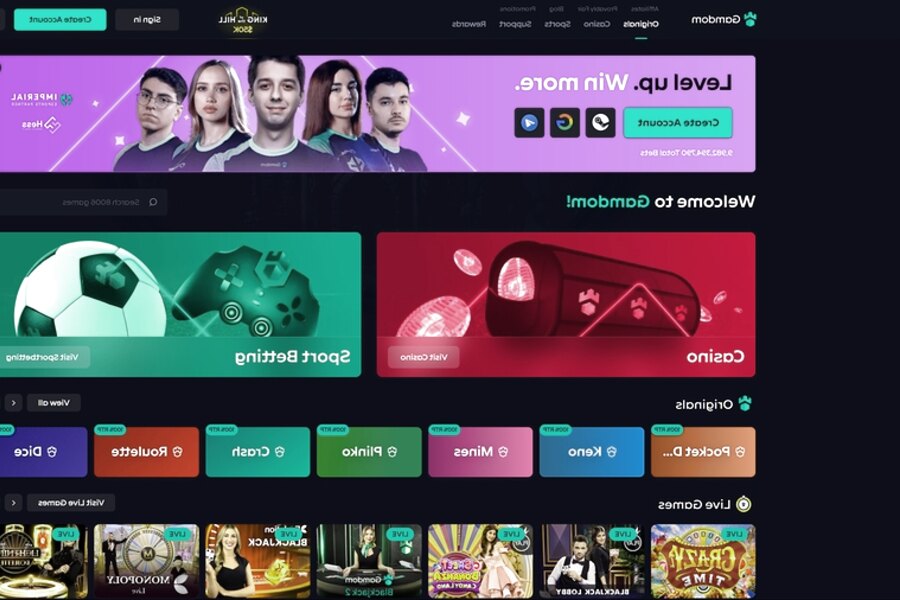 Gamdom Casino - Page de Connexion